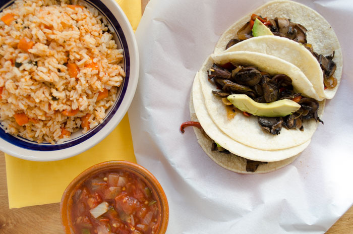 mushroom fajitas