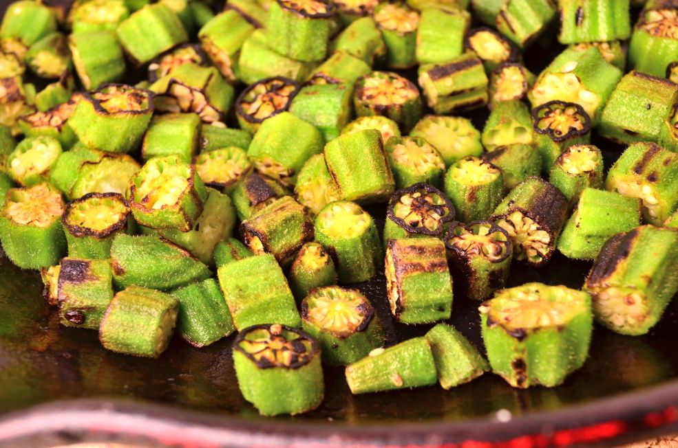 Cotton and Okra. Kissing Cousins. - grace grits and gardening