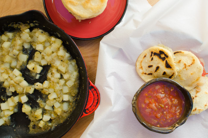 This vegan recipe for potato gorditas is easy to make! Gorditas are a type of corn griddle cakes that you can stuff with almost anything.