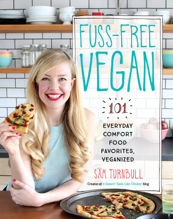 Book cover of Fuss-Free Vegan by Sam Turnbull.