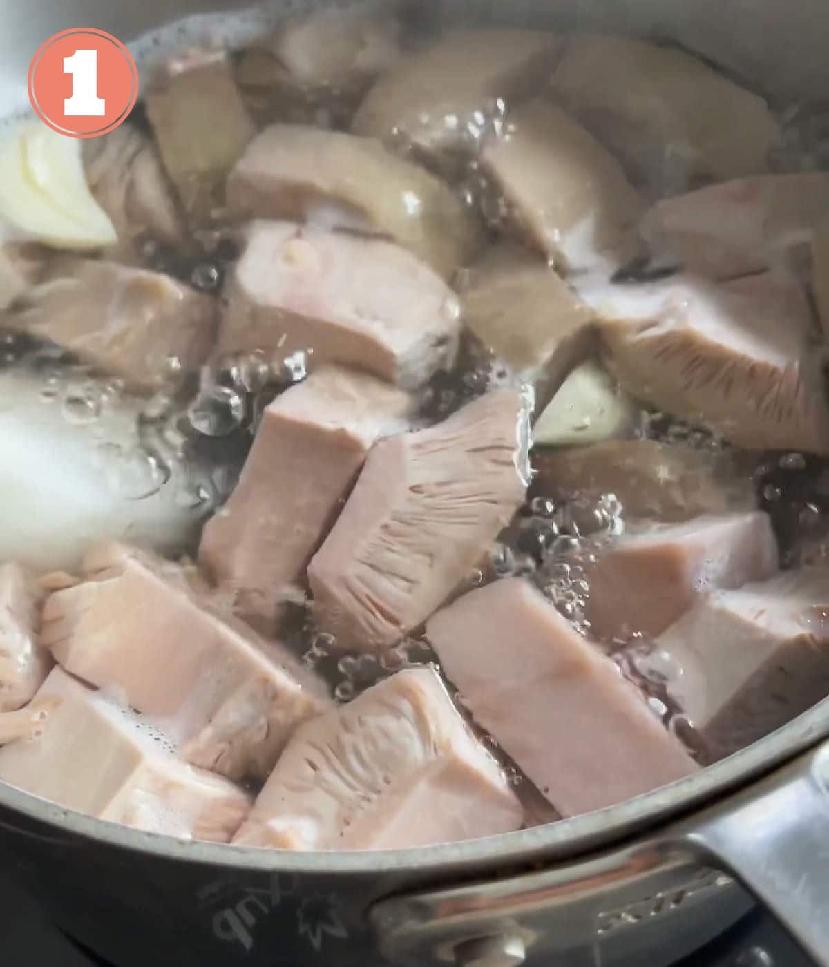 jackfruit simmering in water