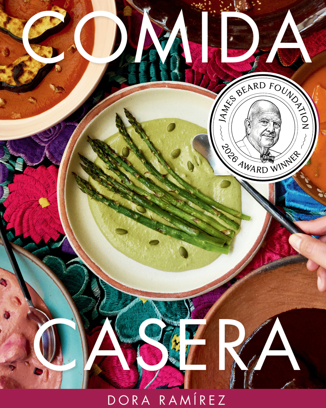 Comida Casera with the James Beard Award winner seal